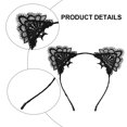 thumbnail image 3 of 4 Uds. Diadema con orejas de gato de encaje para mujeres y niñas, accesorios para el cabello para decoración de fiestas, regalos de Navidad y Halloween MFZFUKR BST3040381-1, 3 of 5