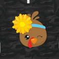 thumbnail image 4 of Inktastic Thanksgiving Turkey, Turkey With Sunflower Women's T-Shirt, 4 of 5