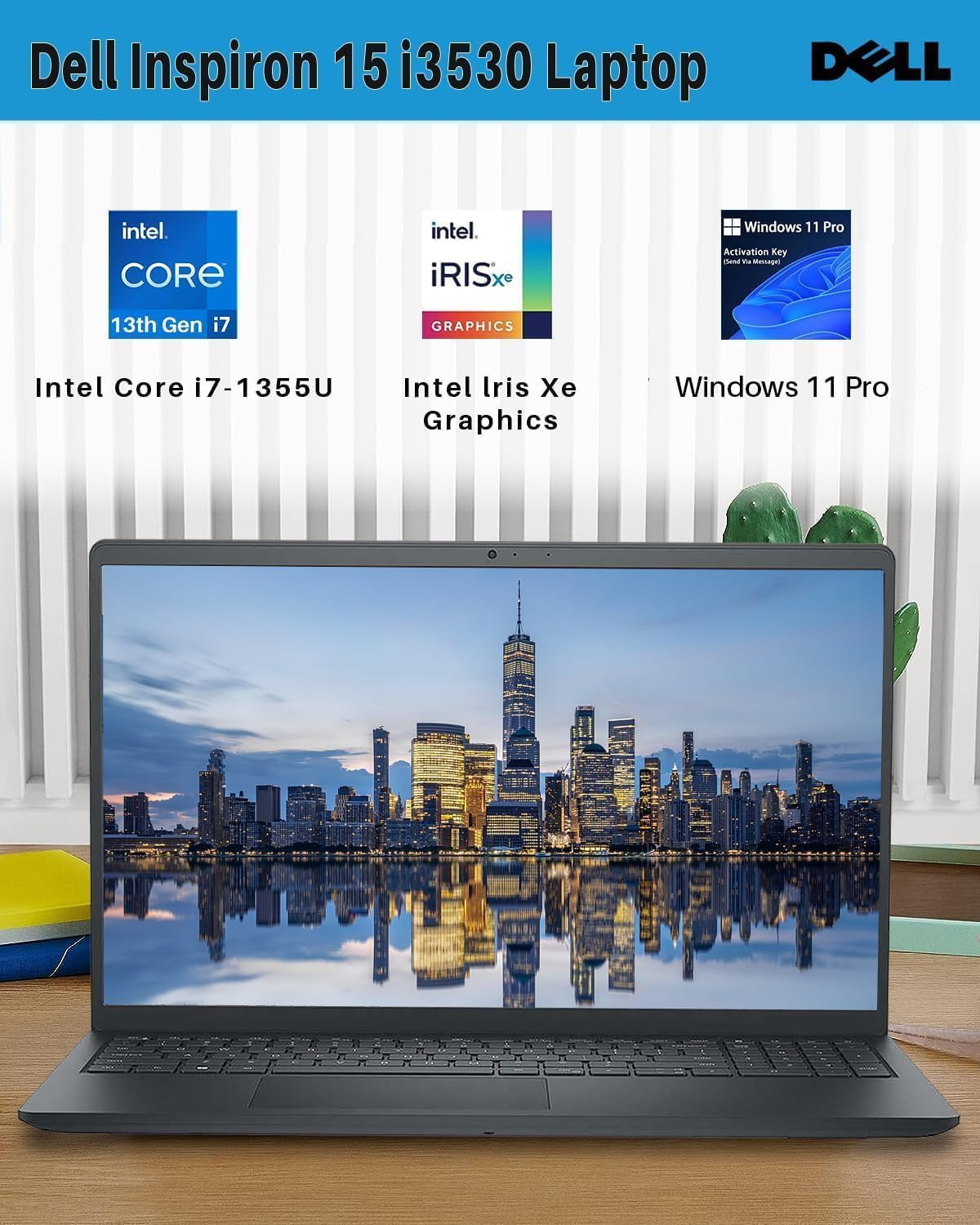 Dell Inspiron 15 3530,15.6” Touch FHD Laptop, MS Office Lifetime