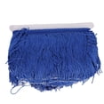 thumbnail image 2 of Borlas con flecos de encaje para vestido latino, ropa de escenario, zapatos, manualidades, cortina, accesorios de bricolaje, 14 cm (5,5 pulgadas), azul real, 2 of 8