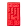 thumbnail image 3 of 5pcs Building Blocks Food Grade Silicone Molds Fondant Molds Baking Molds for Ice Chocolate Candy Biscuits UV Resin & Epoxy Resin Jewelry Making Red 150x84x17mm Inner Diameter: 12~42x24~75mm, 3 of 4