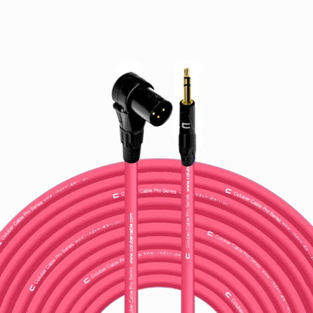 Columber Cable - Right Angle 3-Pin XLR Male to 3.5 TRS Male 3-Pin Connector
