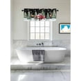 thumbnail image 4 of Christmas Red Truck Valances for Windows, Winter Car Deer Xmas Trees Snow Black Light Filtering Window Treatment Valances, Rod Pocket Small Curtains for Kitchen/Bathroom, 56"x16", 4 of 9
