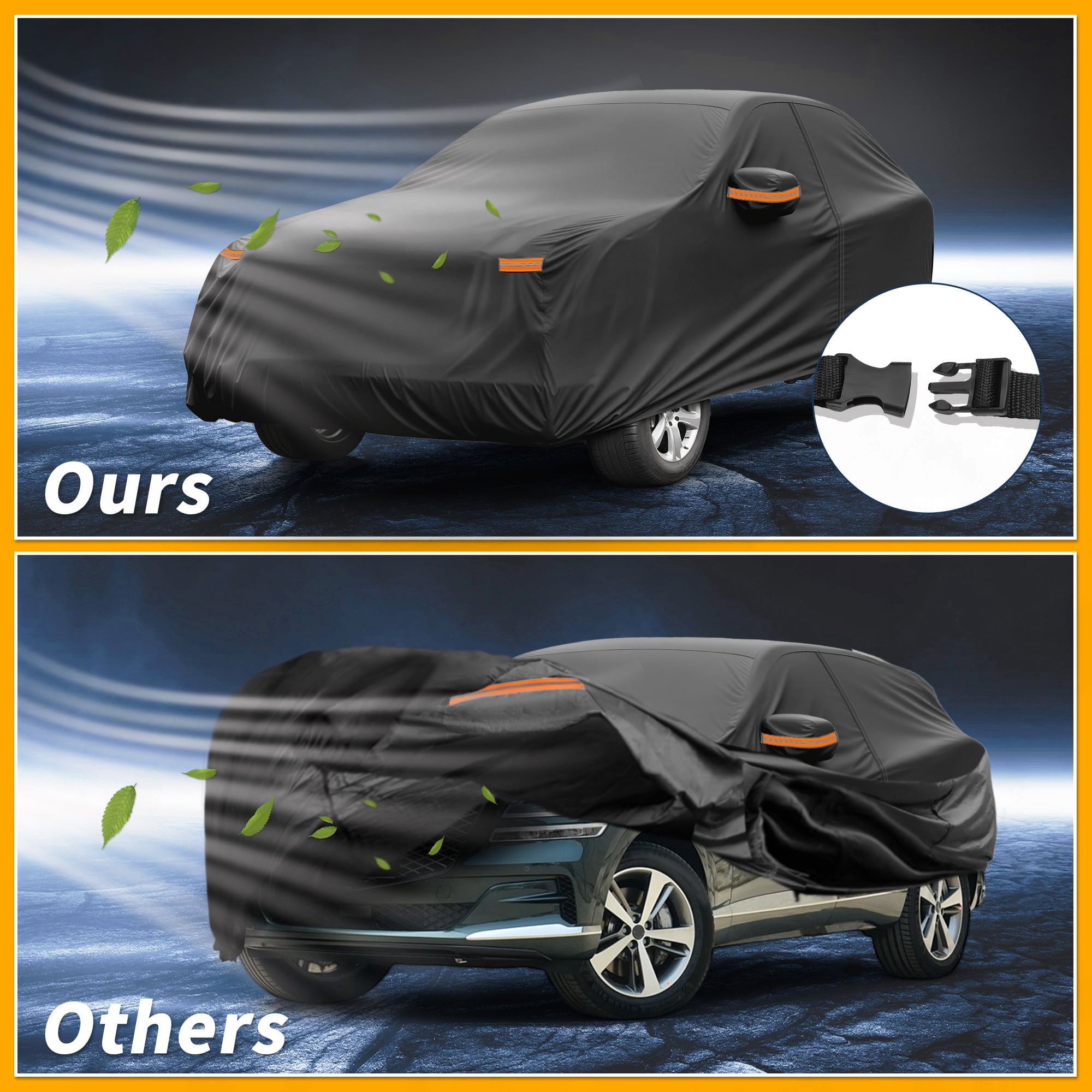 Unique Bargains Durable Waterproof Car Cover Black ["for Genesis GV80"]
