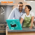 thumbnail image 5 of ELEHOLD Hybrid Rugged Case for iPad 11th(A16) Generation 2025, Heavy Duty Shockproof Case with 360° Rotatable Handstrap Foldable Kickstand Crossbody Shoulder Strap for iPad 11th Gen, Blue, 5 of 6
