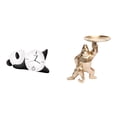 thumbnail image 1 of Escultura De Reloj De Pared Con Diseño De Panda, Moderna Y Bonita, De Resina, Práctica Y Resistente, Ideal Para Decoración Del Hogar, Sala De Estar, Escritorio, Estantería Y Bandeja., 1 of 8