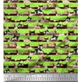 thumbnail image 1 of Soimoi Poly Georgette Fabric Diagonal Stripe & Cat Face Animal Decor Fabric Printed Yard 52 Inch Wide, 1 of 1