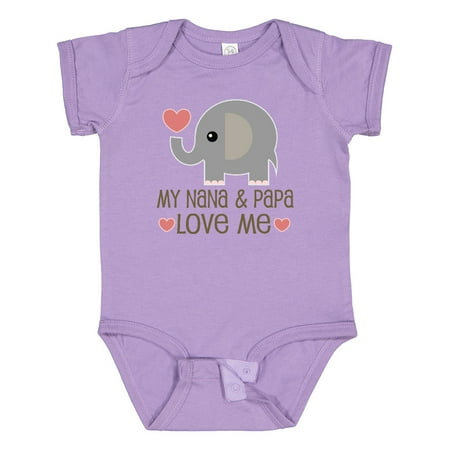 

Inktastic My Nana and Papa Love Me Boys or Girls Baby Bodysuit