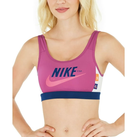 Nike Women's Swoosh Logo Scoop-Back Medium-Support Sports Bra Size S