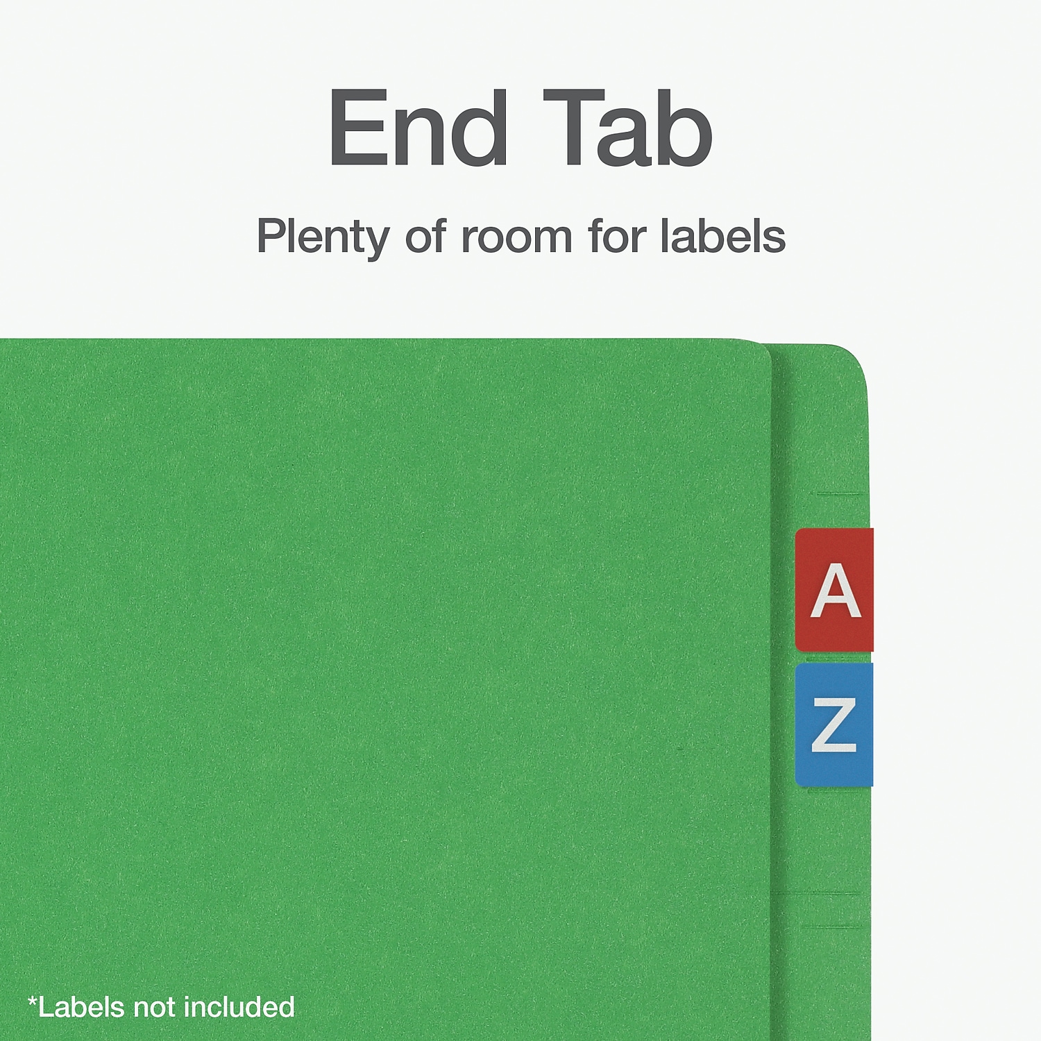 Pendaflex Fastener Folders End Tab File Folder Straight Cut Legal Size Paper Stock Green
