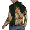 thumbnail image 6 of Cauagu Squirrels Eating Peanuts On The Tree for Men's Pullover Hooded Sweatshirt Athletic Casual Hoodie Aautumn Hoodie Sweatshirt for Men Pullover Casual Hooded Sweatshirt-Small, 6 of 7