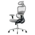 thumbnail image 2 of Oline ErgoPro Chaise de Bureau Ergonomique avec Dossier Inclinable et Roues, Gris, 2 of 9