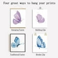 thumbnail image 3 of Set of 6 Watercolor Butterfly Wall Art Prints Blue Purple Butterfly Wall Art Canvas Poster Unframed Canvas Prints Wall Art for Office Living Room Bedroom Home Decor DIY, 3 of 9
