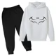thumbnail image 4 of Sudadera con capucha y pantalones para niños de primavera y otoño, 2 piezas, traje con estampado de murciélago, sudadera deportiva de 2 a 12 años, ropa para niños y niñas, chándal informal, 4 of 4
