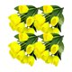 thumbnail image 1 of Ounissouiy 4X Flores artificiales Simulación 9 Cabezas Ramo Boda falsa Imitación de tulipanes Centros de Arreglo para el hogar Decoración Decoración Amarillo, 1 of 6