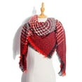 thumbnail image 2 of Classic Winter Scarf for Women Chunky Knit Plaid Tassel Design Shawl, 2 of 5