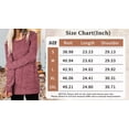 thumbnail image 3 of TEMOFON Soft Knit Long Sleeve for Womens Tunic Top with Pockets Casual Loose Fit Sweater Red Color, 3 of 6