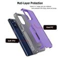 thumbnail image 2 of Taxfox PC PU Shockproof Hard Shell Rugged Cell Phone Case for Motorola Moto G Stylus 5G 2022, Purple, 2 of 7