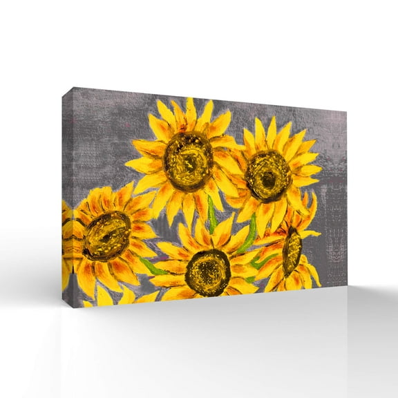 wall26 Canvas Wall Art Sunflower Pictures Home Wall Decorations for Bedroom Living Room Paintings Canvas Prints Framed - 24x36 inches