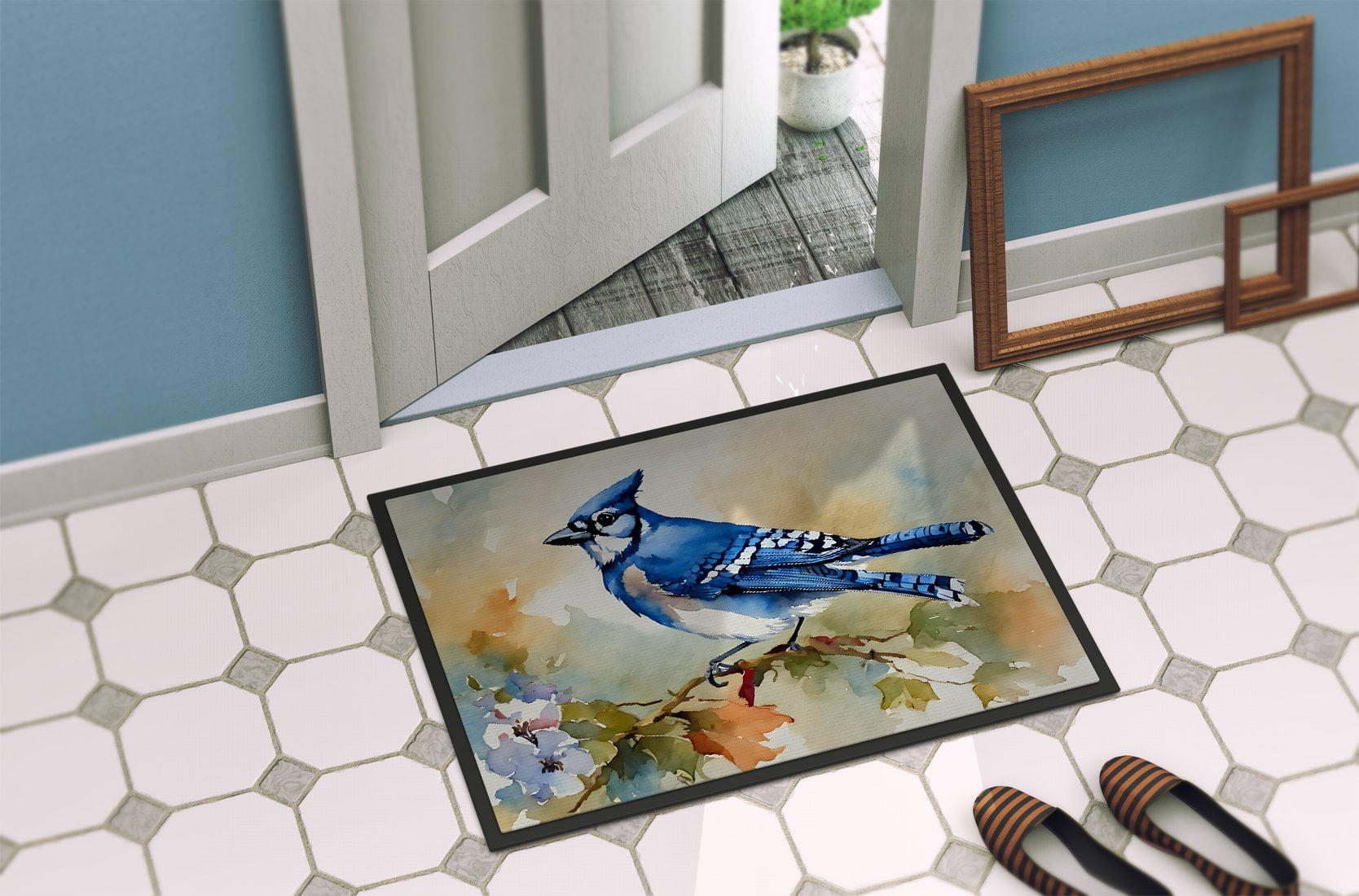Carolines Treasures DAC3184JMAT 24 x 36 in. Unisex Blue Jay Doormat