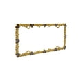 thumbnail image 3 of Creathome 3D Shining Daisy Heart License Plate Frame from Pure Zinc Alloy Metal Perfect Plate Holder, Matt Gold with Black Glitter, Luminously Heart, 3 of 8
