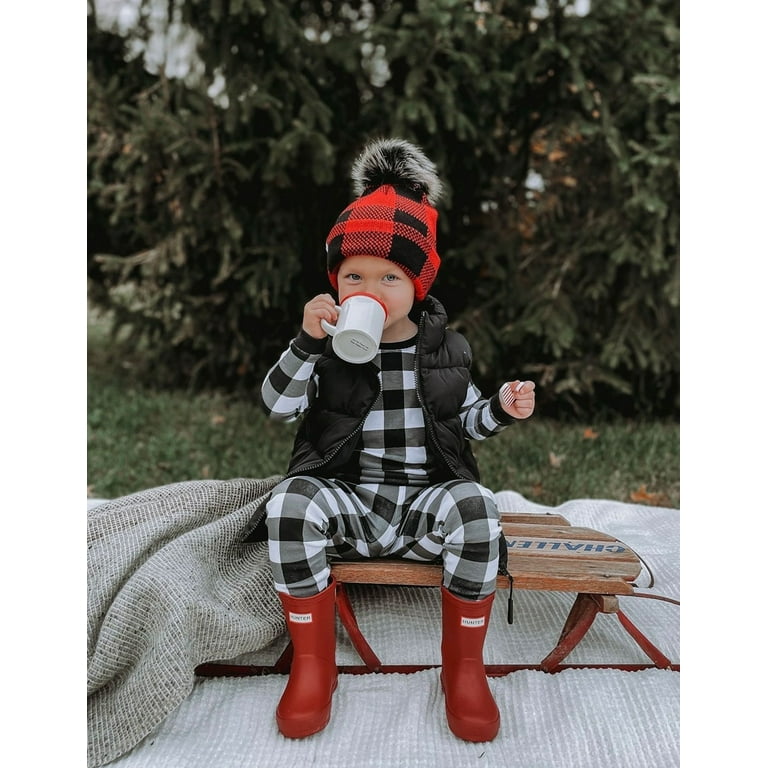 Leveret Women's Cotton Red & Black Plaid Pajama Set – Leveret Clothing