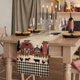 thumbnail image 2 of Table Runners 72 Inches Long Dress Scarves, Brown Farmhouse Farmhouse Kitchen/Dining Table Runner, Coffee Tablerunners, Vintage Country Animals Wood Grain Plaid 18x72 Inch, 2 of 9