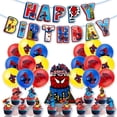 thumbnail image 5 of Decoración para fiesta de cumpleaños de superhéroes Globo de Los Vengadores Spiderman Iron Man Hulk Suministros para fiesta Vajilla Banner Telón de fondo, 5 of 5
