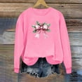 thumbnail image 2 of Craaazy Breast Cancer Awareness Sweatshirts for Women Funny Long Sleeve Survivor Shirt Pink Ribbon Graphic Gifts Support Tops Rou nd Neck Pullover, 2 of 4