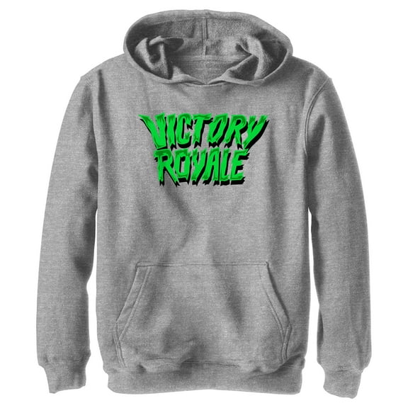 Boy's Fortnite Victory Royale Slime Pull Over Hoodie Athletic Heather Medium