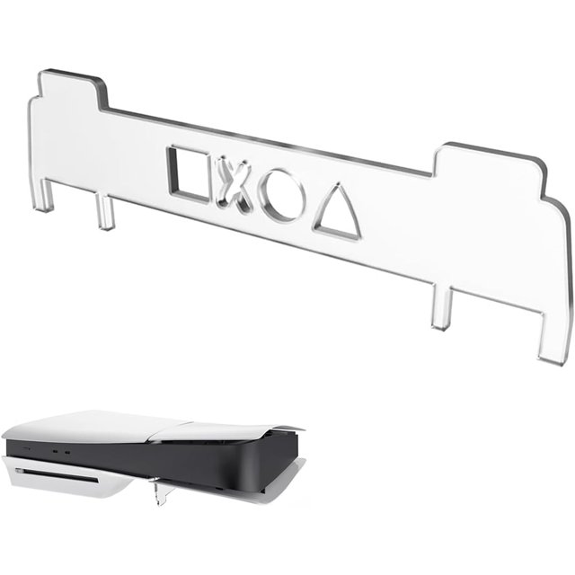 Horizontal Stand for PS5 Slim Console, Clear Acrylic Cooling Stand with Anti-Slip Base Compatible with PlayStation 5 Slim Digital/Disc Edition