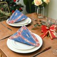 thumbnail image 2 of Iauyy Satin Napkins Set of 1- Red White Blue Plaid DIY Printing Decoration Cloth Napkin- Easy Care for Home/Party, 2 of 8