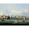 thumbnail image 2 of Chinese School 24x19 White Modern Wood Framed Museum Art Print Titled - View of The Waterfront at Canton, 2 of 4
