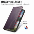 thumbnail image 2 of Wallet Case for iPhone Air, PU Leather Flip Cover with Elastic Wristband, Kickstand Shockproof Card & Cash Slots, Magnetic Closure Drop Protective Rugged Phone Cover, Purple, 2 of 15