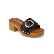 Women's Slide Buckle Clog