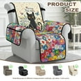 thumbnail image 4 of TSOVTHRID Black Cat Daisy Floral Print Recliner Chair Cover Recliner Couch Slipcovers with Pocket Recliner Soft Sofa Slipcover Reclining Chair Furniture Protector for Pets, 4 of 7
