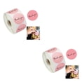 thumbnail image 3 of Guardoinrt 500Pcs/Roll Thank You Pink Stickers Self Adhesive Handmade Labels Wedding Gift Party Decoration Pink 1# 2Set, 3 of 6