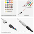 thumbnail image 4 of 2 controladores LED Bluetooth DC5-24V + 40 teclas de control remoto, control por aplicación y sincronización de música RGB IR RF para luz LED RGB 5050, 4 of 8