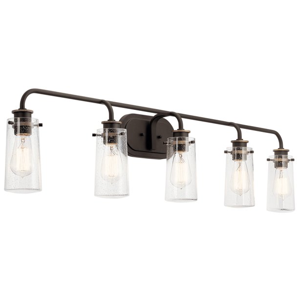 Kichler 45461 Braelyn 5 Light 44 Wide Bathroom Vanity Light Walmart Com Walmart Com