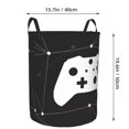 thumbnail image 4 of DouZhe Waterproof Collapsible Large Laundry Baskets, Graffiti Game Controller Prints Circular Hamper with Handles, 4 of 7
