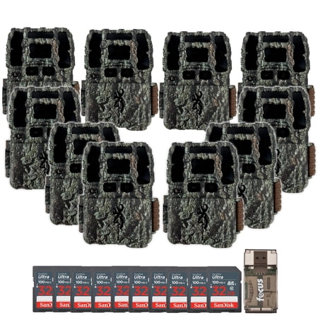 Browning Trail Camera-Dark Ops Pro DCL NANO Trail Camera 10-Pack Bundle with Ten 32GB Cards and Card Reader