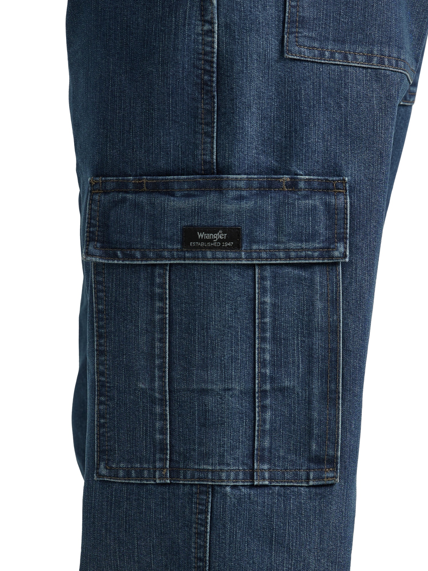 Wrangler Men's Relaxed Fit Cargo Jeans, Khaki photo 6