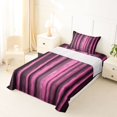 thumbnail image 3 of Manfei Pixel Vertical Streak Twin Sheets, Pink Block Bedding, Pink Black, Black Reversible 3pcs1 Flat Sheet + 1 Fitted Sheet + 1 Pillowcase, 3 of 6