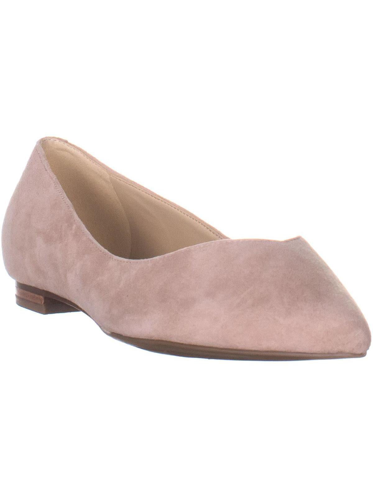 Womens Marc Fisher Analia Pointed Toe Ballet Flats, Light Pink Suede, 6 ...