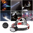thumbnail image 2 of LED Induction Headlamp - ABS, 90° Adjustable, Motion Detection, 1500mAh Battery, for Outdoor/Night Fishing, Strong Light, 2 of 3