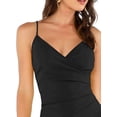 thumbnail image 3 of Vestido camisero sexy con escote en V asimétrico con lado fruncido para mujer Xemadio WRMH-218-32, 3 of 5