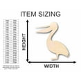thumbnail image 2 of Unfinished Wood Pelican Shape - Bird - Wildlife - Craft - up to 46" DIY 12" / 3/4", 2 of 3