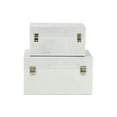 thumbnail image 4 of Galena Set of 2 Double Happiness Shagreen Boxes - White Silver, 4 of 9