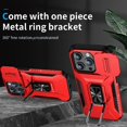 thumbnail image 4 of Funda para GANGXUN iPhone 15 Pro - Soporte metálico, Función magnética, Rojo, 4 of 6