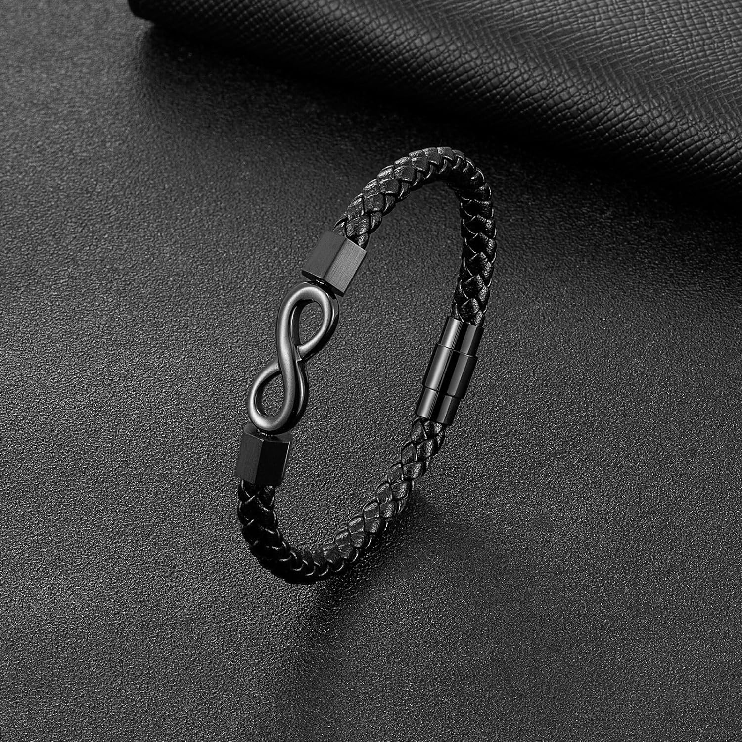 Euphrates Infinity Leather Bracelet for Men photo 3